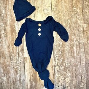 Caden Lane Knotted Gown and Hat Set